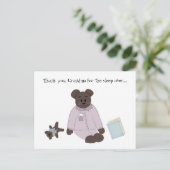 Übernachten Vielen Dank Postkarte (Stehend Vorderseite)