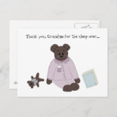 Übernachten Vielen Dank Postkarte (Vorne/Hinten)