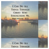 ÜBERNACHTENDE PHILIPPIER 4:13-SKRIPTURE STOFF (Nahaufnahme)