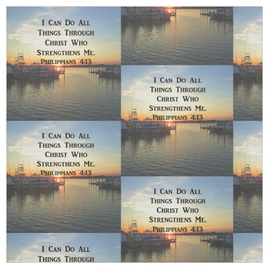 ÜBERNACHTENDE PHILIPPIER 4:13-SKRIPTURE STOFF (Muster)