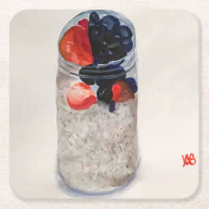 Übernachtshäuser Rechteckiger Pappuntersetzer