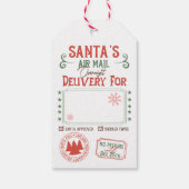 Übernachtung des personalisierten Weihnachtsmanns Geschenkanhänger (Rückseite)