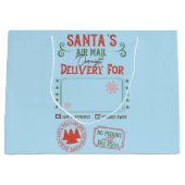 Übernachtung des personalisierten Weihnachtsmanns Große Geschenktüte (Vorderseite)