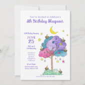 Übernachtung Sleepover Geburtstag Slumber Party Einladung (Vorderseite)