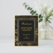 Übernachtungen in Granit & Gold Dankeskarte (Stehend Vorderseite)