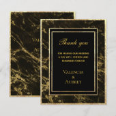 Übernachtungen in Granit & Gold Dankeskarte (Vorne/Hinten)