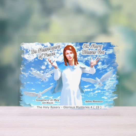 Übernahme der heiligen Maria in den Himmel 2 Acrylschild (Neutral)