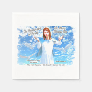 Übernahme der heiligen Maria in den Himmel 2 Karte Serviette
