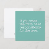 Übernahme der Verantwortung für die Tree Note Card (Vorne/Hinten)