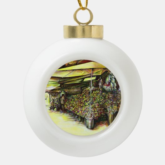 Übernahme des Besitzes von Ausschreibungen Keramik Kugel-Ornament (Vorderseite)