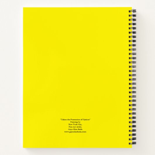 Übernahme des Besitzes von Ausschreibungen Notizblock (Rückseite)