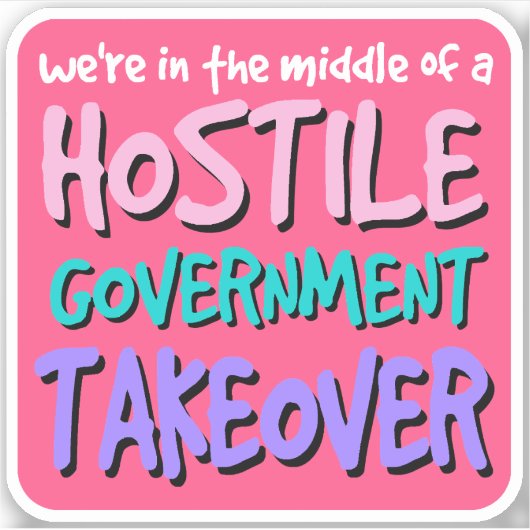 Übernahme des Vinyl-Sticker durch die feindliche R Aufkleber (Vorderseite)