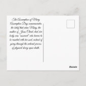 Übernahme von Mary Postkarte (Rückseite)