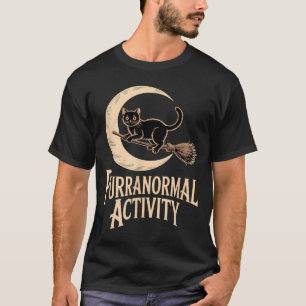 Übernatürliche Aktivität Halloween Schwarze Katze T-Shirt