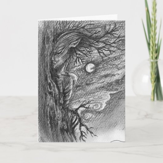 Übernatürliche Baumkreaturkarte Karte (Vorderseite)