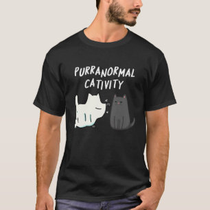 Übernatürliche Katzaktivität Halloween Katzenwitz T-Shirt