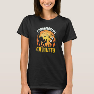 Übernatürliche Katze Paranormale Aktivität Schwarz T-Shirt