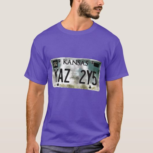 Übernatürlicher Impala Kansas Schild T-Shirt (Vorderseite)