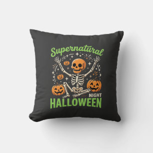 Übernatürliches Skelett Halloween Vektor Design_1 Kissen