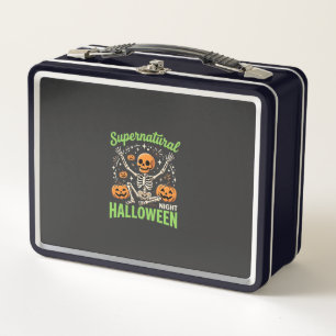 Übernatürliches Skelett Halloween Vektor Design_1 Metall Brotdose