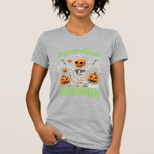 Übernatürliches Skelett Halloween Vektor Design_1 T-Shirt