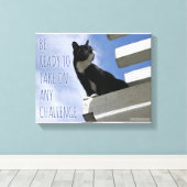 Übernehmen Sie die Niedliche Cat-Motivation der We Leinwanddruck (Insitu (Holzboden))