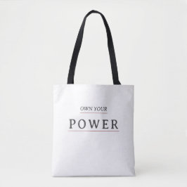 Übernimm Deine Macht Minimale Typografie | Motivat Tasche
