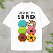 Überprüfe mein Six Pack Donut Lustiges Lebensmitte T-Shirt