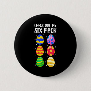 Überprüfe Mein Six Pack Lustiges Oster-Ei Abs Work Button