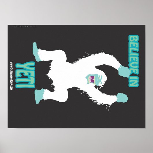 ÜBERPRÜFEN! Glauben Sie an Yeti Poster (Vorne)