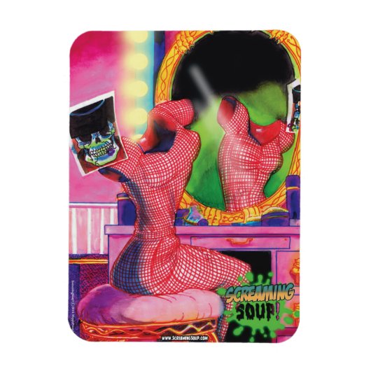 ÜBERPRÜFEN! Mandy im Spiegelmagnet Magnet (Vertikal)