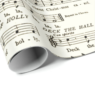 Überprüfen Sie das Blatt-Musik-Umschlagpapier f Geschenkpapier