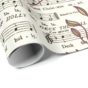 Überprüfen Sie das Blatt-Musik-Umschlagpapier für Geschenkpapier