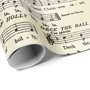 Überprüfen Sie das Blatt-Musik-Umschlagpapier für Geschenkpapier