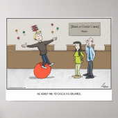 Überprüfen Sie den Cartoon Balance, den Sie person Poster (Vorne)