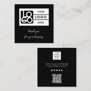 Überprüfen Sie den Geschäftslogo-QR-Code Vielen Da Quadratische Visitenkarte