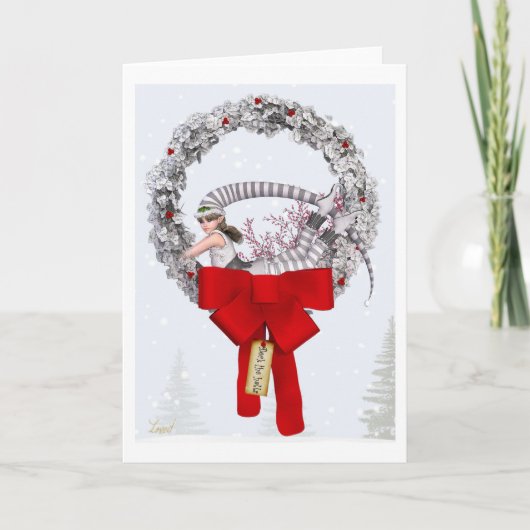 Überprüfen Sie die Hallen Feiertagskarte (Vorderseite)