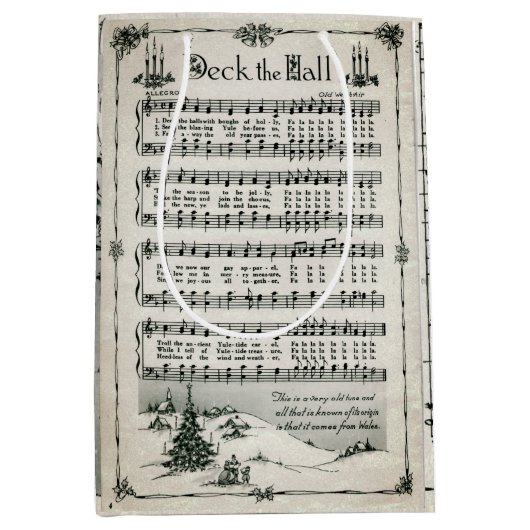 Überprüfen Sie die Hallen-Musikblatt-Geschenktasch Mittlere Geschenktüte (Vorderseite)