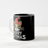 Überprüfen Sie die Hallen Santa Cat Zweifarbige Tasse (Vorderseite Links)