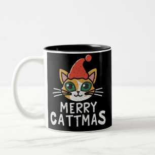 Überprüfen Sie die Hallen Santa Cat Zweifarbige Tasse