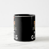 Überprüfen Sie die Hallen Santa Cat Zweifarbige Tasse (Mittel)