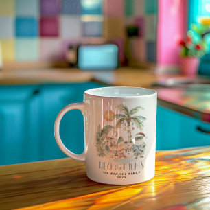 Überprüfen Sie die Palmen   Fun Tropical Christmas Kaffeetasse