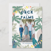 Überprüfen Sie die Tropical Holiday Foto Card der Einladung (Vorderseite)