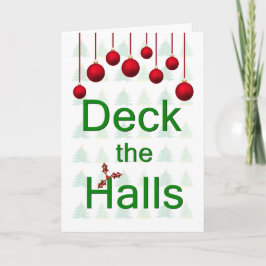Überprüfen Sie die Weihnachtskarte für die Hallen Feiertagskarte