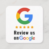 Überprüfen Sie Google Bewertungs-QR-Code Google Be Quadratische Visitenkarte (Vorderseite)
