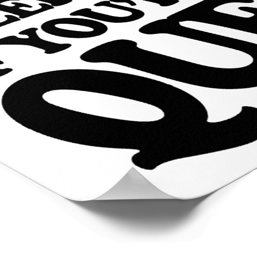 ÜBERPRÜFEN SIE, OB SIE QUE SIND POSTER (Ecke)