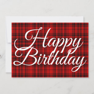 Überprüfen Sie Plaid White Typography Foto Geburts