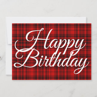 Überprüfen Sie Plaid White Typography Foto Geburts