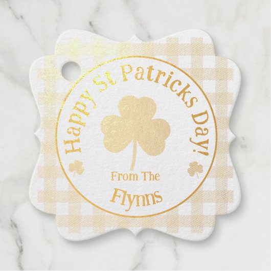 Überprüfen Sie St. Patricks Shamrock NAME Geschenkanhänger (Vorderseite)