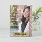 Überprüfen Sie, wer den Abschluss für Vollbild-Fot Einladung (Stehend Vorderseite)